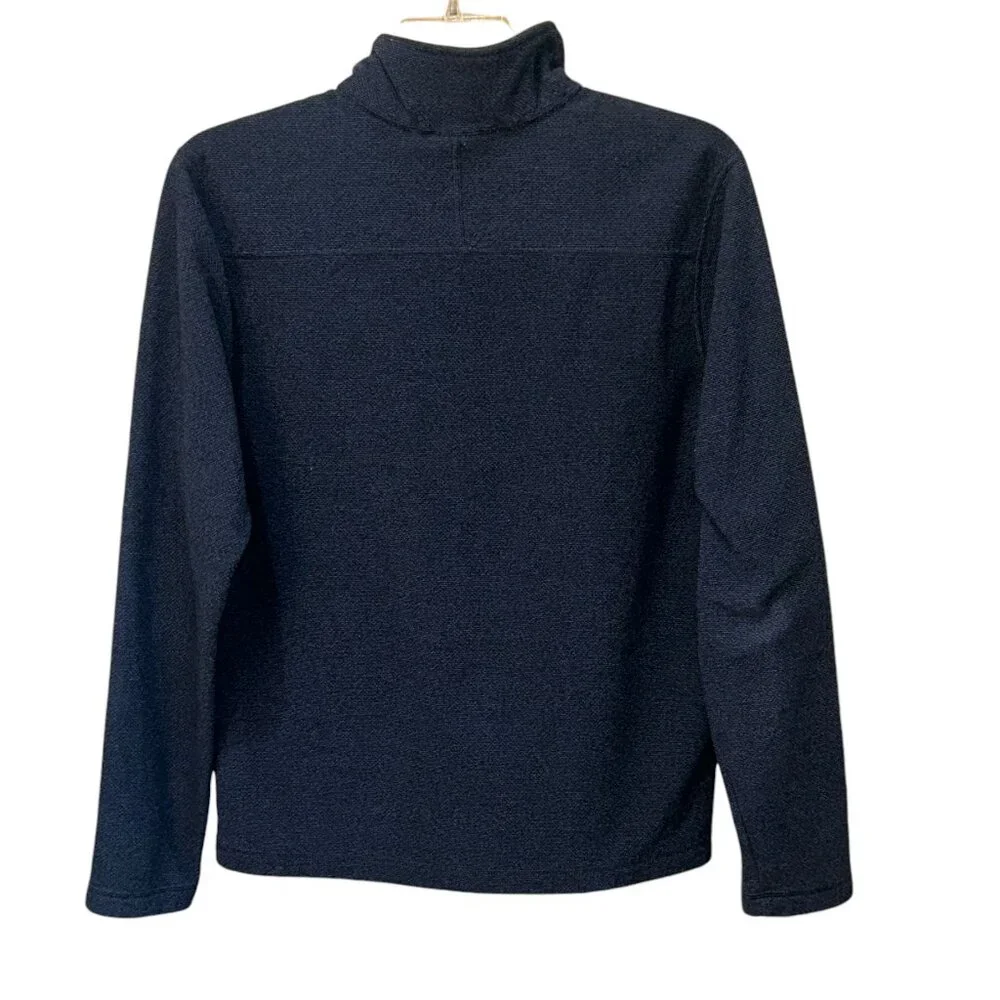 The North Face Blue 1/4 Zip Pullover Sweater Medium Winter Warm Textured Comfort